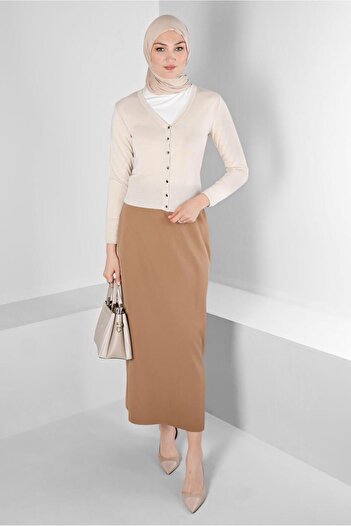 Alvina HIDDEN SLIT ZIPPERED SKIRT 60364