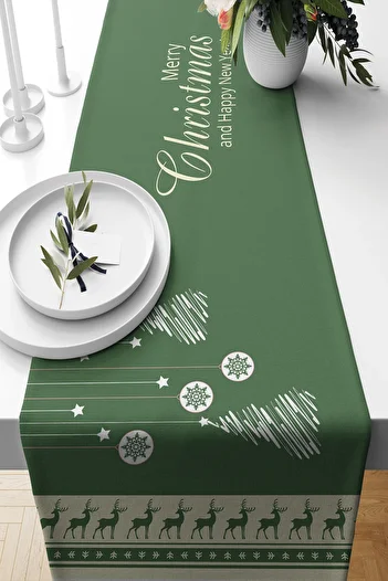 Belle Benoit Digital Printed Decorative Table Runner – 140X40 Cm, New Year Style, Table Cloth, Stain Resistant Fabric
