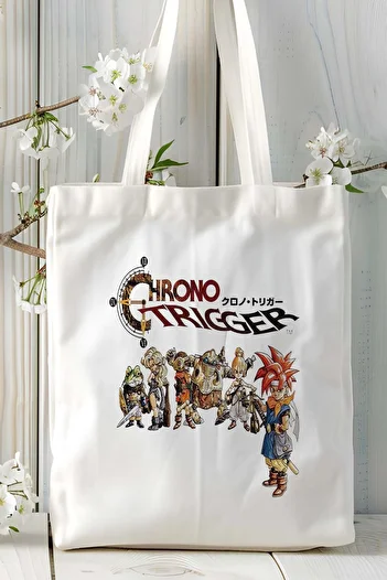ART HEDİYE Chrono Trigger Game Printed Cloth Bag Shoulder Bag Model 2
