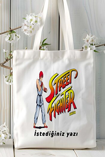 ART HEDİYE Street Fighter Game Printed Cloth Bag Shoulder Bag Model 3