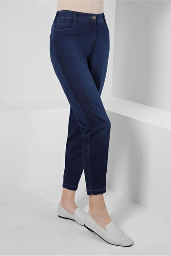 Alvina High Waist Denim Trousers - 70563 Model