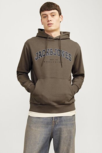 Jack & Jones 12256521   Ανδρικό φούτερ με κουκούλα Jjecaleb Varsıty Sweat Hood Noos