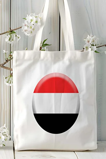 ART HEDİYE Yemen Flag Printed Cloth Bag Shoulder Bag Model