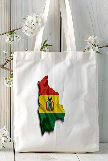 ART HEDİYE Bolivia Bolivia Flag Printed Cloth Bag Shoulder Bag Model