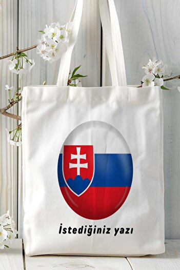 ART HEDİYE Slovakia Flag Printed Shoulder Bag Model