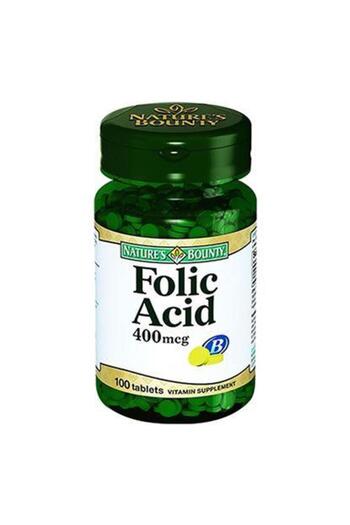 Nature's Bounty Folic Acid 400 Mcg 100 Tablets