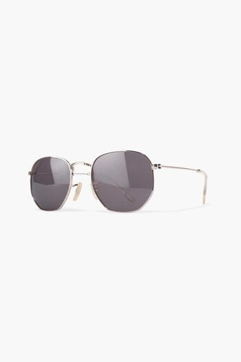 WATCHOFROYAL Unisex Hexa Round Silver Sunglasses