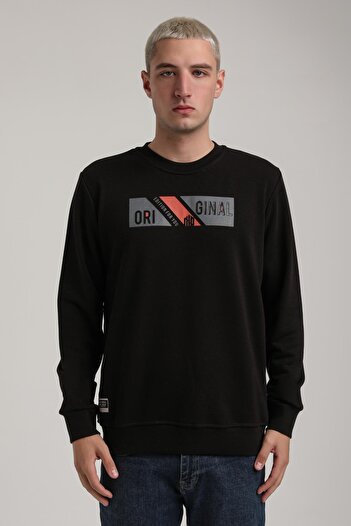 NEW WORLD POLO Crew Neck Black Slim Fit Sweatshirt 24Fwm60184
