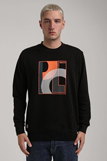 NEW WORLD POLO Crew Neck Black Slim Fit Sweatshirt 24Fwm60171