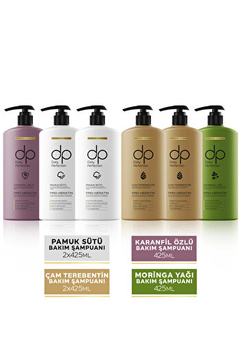 dp Daily Perfection Shampoo Pine Turpentine & Clove & Cotton Milk & Moringa 425 ml