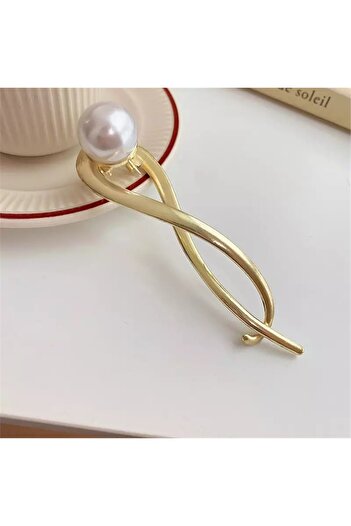 So Much Accesories So-Much 6 Pieces Women's Metal Hair Clip - Pearl Detail