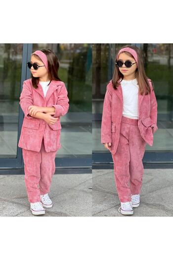 RAPAPA Girl's Velvet Cool Elegant 3 Piece Suit with Jacket 9068P