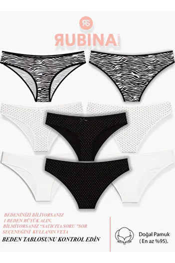 Rubina Secret ™ Women's Cotton Panties 7 Pack| Breathable Women's Panties From Cotton