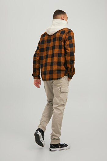 Jack & Jones Ανδρικό καφέ παντελόνι