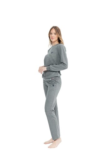 U.S. Polo Assn. Women's Anthracite Melange Home Wear