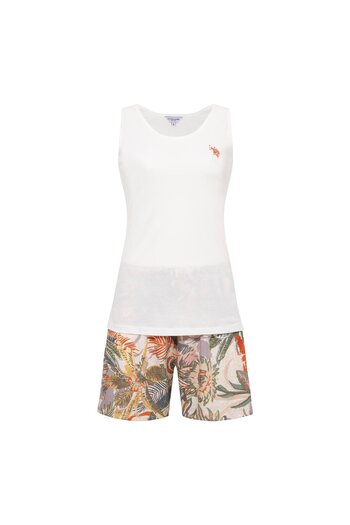 U.S. Polo Assn. U.S. Polo Assn. Women's 201 Ekru Shorts Set