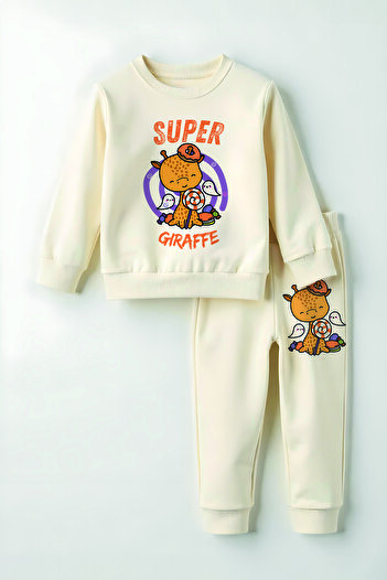 MYADA Premium Super Giraffe Printed Bottom Top Kids Suit 22544