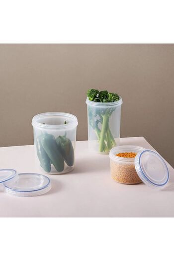 Lock & Lock Durable Plastic Food Container, 680 ml Capacity | 3 PC