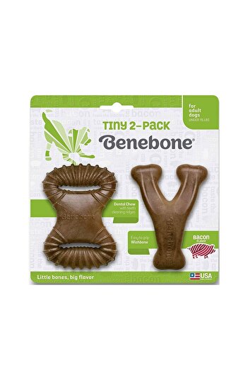 Benebone Dental Chew & Wishbone Dog Chew Toy, 2 Pieces