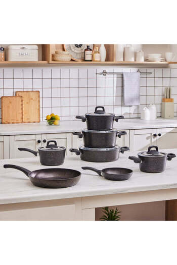 Karaca Biogranit Blackgold 12-piece cookware set | Non-stick coating