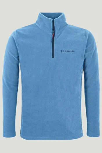 BLUETIFUL Blue Color Half Zip Women's Fleece 1207 - Blue