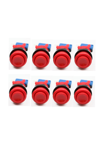 Choice Red 8pcs Happ Style Push Button 28mm Nut For Neo Geo American Arcade Game Machine Joystick Zero Dela