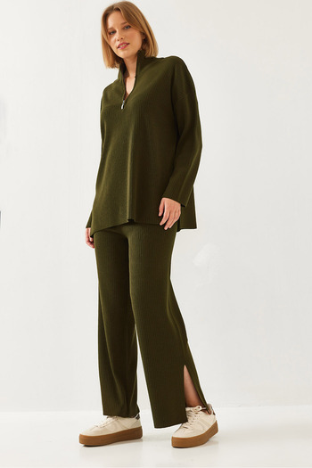 Bianco Lucci Women's Long Sleeve Bottom-Top Suit 20247553