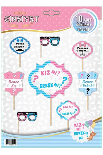 CANSIN Gender Concept Speech Balloon 10 Pieces