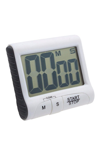Choice1 White Digital Kitchen Timer Display with Strong Magnet Back Stand Hanging Hole Loud Alarm LCD Cookin