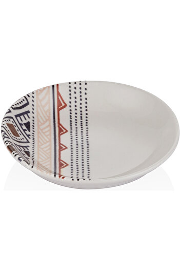 Decorium 2 Pieces Ethnic Porcelain Cheese Plate - 11 Cm 9- 01150032