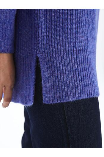 LC Waikiki LCW Modest Dik Yaka Düz Uzun Kollu Kadın Triko Tunik