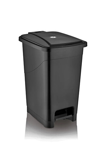 Carat Home سلة مهملات رفيعة للحمام والمطبخ (بدون سلة داخلية) - 25 لتر - أسود