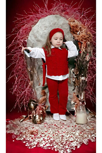 Kokosh kidss Girl's Bandana Knitwear 3-Piece Set (Not Including Shirt)