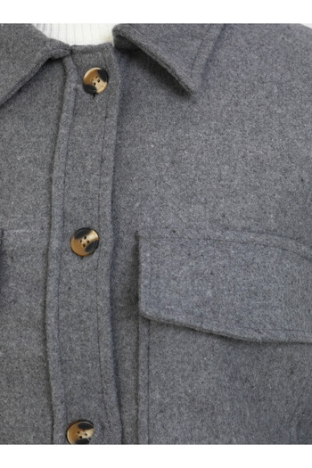 Benin Ανοιχτό Γκρι Stamp Oversize Jacket - Benin