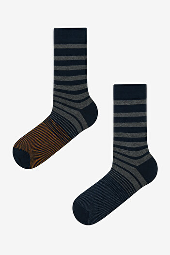 Penti Men's Thin Line 2-Piece Blue Socks