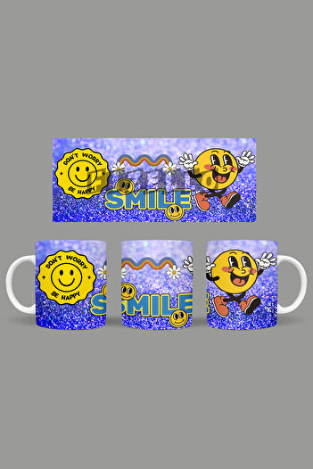 Fizello كوب بتصميم ابتسامة / ابتسامة ريترو