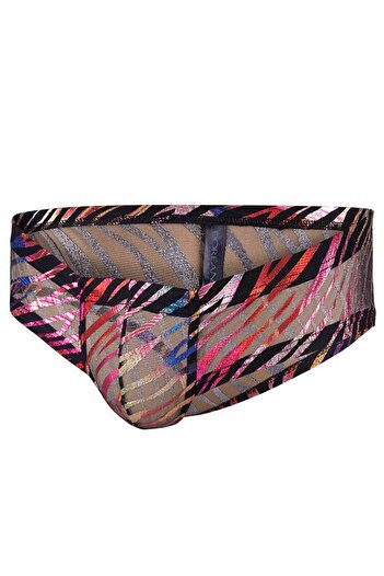 Doreanse Men's Rainbow Patterned Transparent Mini Boxers - 1587