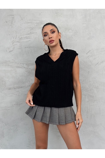 Weyeze Jacquard V-Neck Sweater - Af-K42025Lns