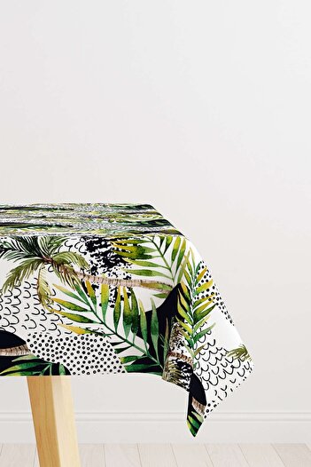 Cango Home Hanorac de birou cu model frunze tropicale alb verde Cgh026-ms