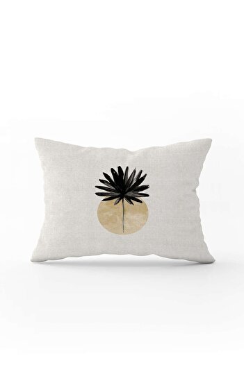 Cango Home 35x50 Yellow (Mustard) Black Botanical Bohemian Scandinavian Patterned Throw Pillow Cover - Double Sided Digital Print