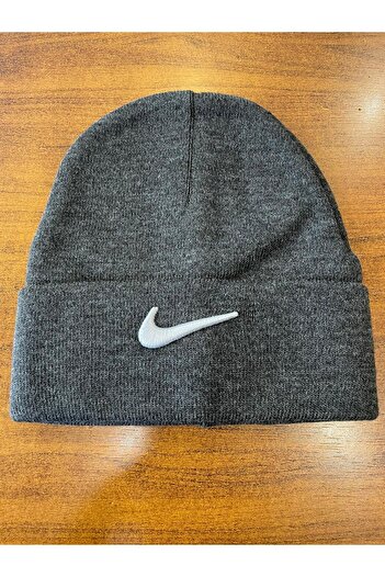 hamze Nayk Swoosh Κεντημένο Unisex Ακρυλικό Καπνιστό Χρώμα Πτυσσόμενο Χειμερινό Μπερέ