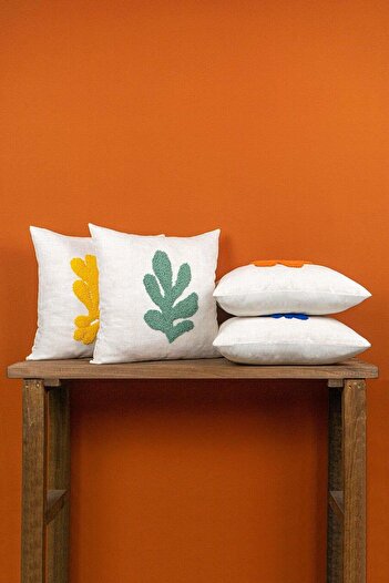 Cango Home Bohemian Cream Modern Scandinavian Patterned Throw Pillow Set - 4Kmbs322