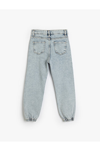 Koton Blugi din bumbac cu talie elastică și picior - Blugi jegging