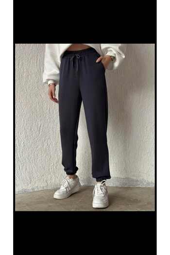 Store Siyah Modal Kumaş Jogger Lastikli Paça Eşofman Altı