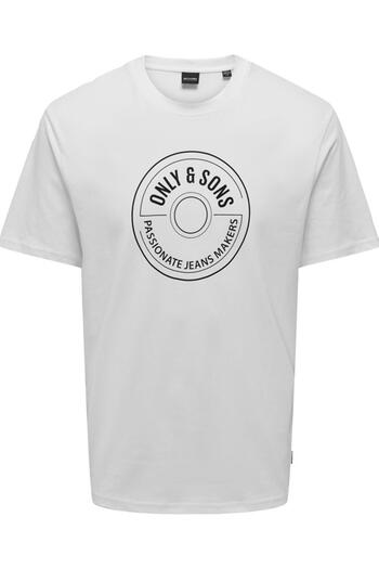 Only & Sons Lamer Life Men's White T-Shirt (22028168-BW)