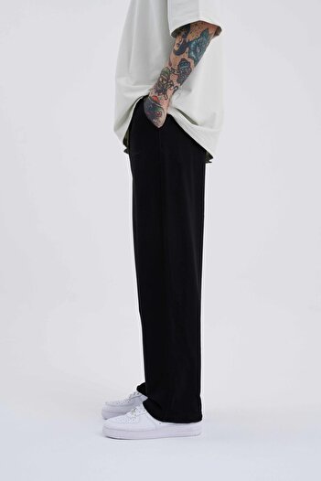 Machinist Ανδρικό Basic Oversize φαρδύ μαύρο φούτερ