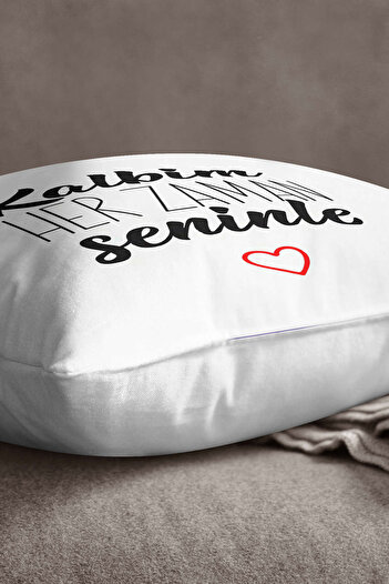 INSENSE HOME Velvet Babyface White Black My Heart Is Always With You Εκτύπωση Μαξιλαροθήκη Μαξιλαροθήκης - Cgh425