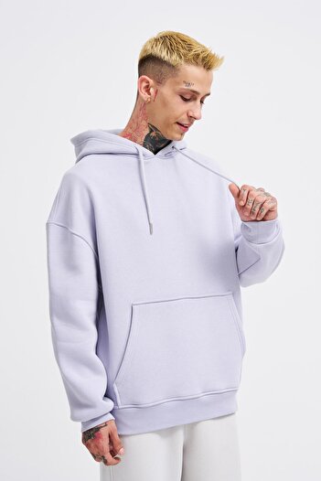 Machinist Чоловічий базовий худі з капюшоном Oversize Lila Sweatshirt