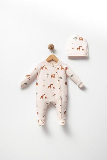 Bubbles Cute Baby Giraffe Unisex Booties Jumpsuit