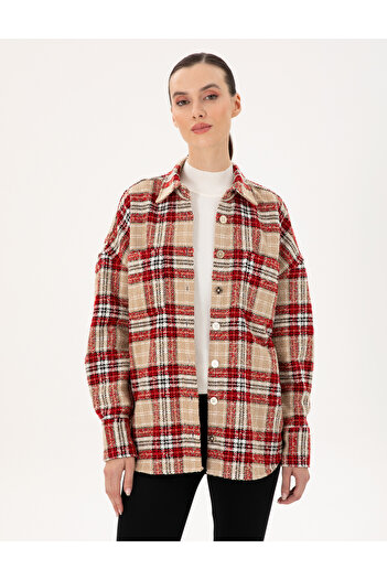 Pierre Cardin Red Oversize Long Sleeve Shirt 50292294 -Vr030